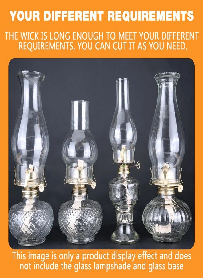 Pacify 4 Pack Oil Lamp Burner Brass Plated Oil Lamp Parts Including 9.4FT Cotton Wick #2 Replacement Burner Chimney Holder - Image 4