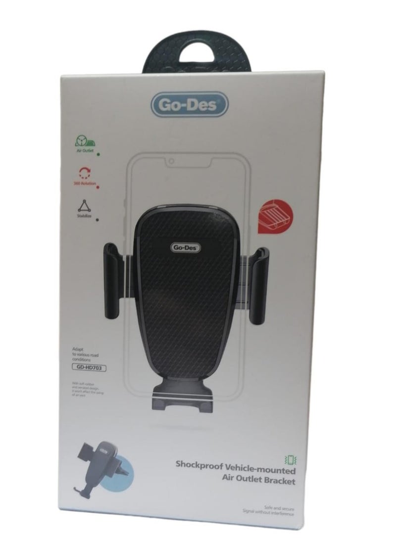 جو-ديز حامل الهاتف المحمول للسيارة قابل للدوران 360 درجة - GD-HD703 - Image 1