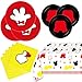 OULUN Mouse Theme Party Supplies Kit 16 Paper Plates 8pcs 9 inch 8pcs 7 inch 20 Napkins Table Cloth Red Mouse Cartoon Birthday - Image 3