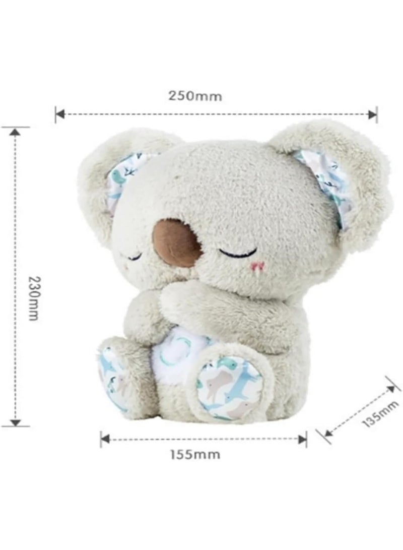كوفوز دمية كوالا محشوة للتنفس، دب كوالا مهدئ، دب كوالا مهدئ للتخفيف من القلق، دب كوالا محشو لتخفيف التوتر مع إيقاع موسيقى وإضاءة وإيقاع تنفس حسي - Image 2