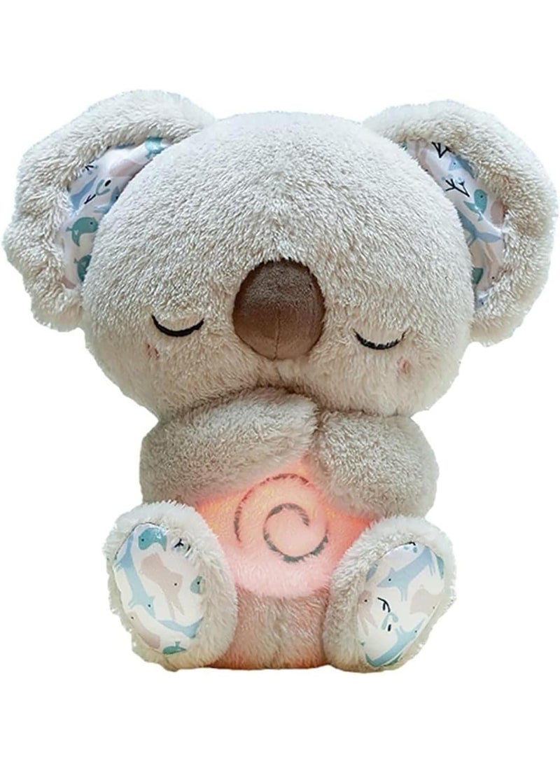 كوفوز دمية كوالا محشوة للتنفس، دب كوالا مهدئ، دب كوالا مهدئ للتخفيف من القلق، دب كوالا محشو لتخفيف التوتر مع إيقاع موسيقى وإضاءة وإيقاع تنفس حسي - Image 1