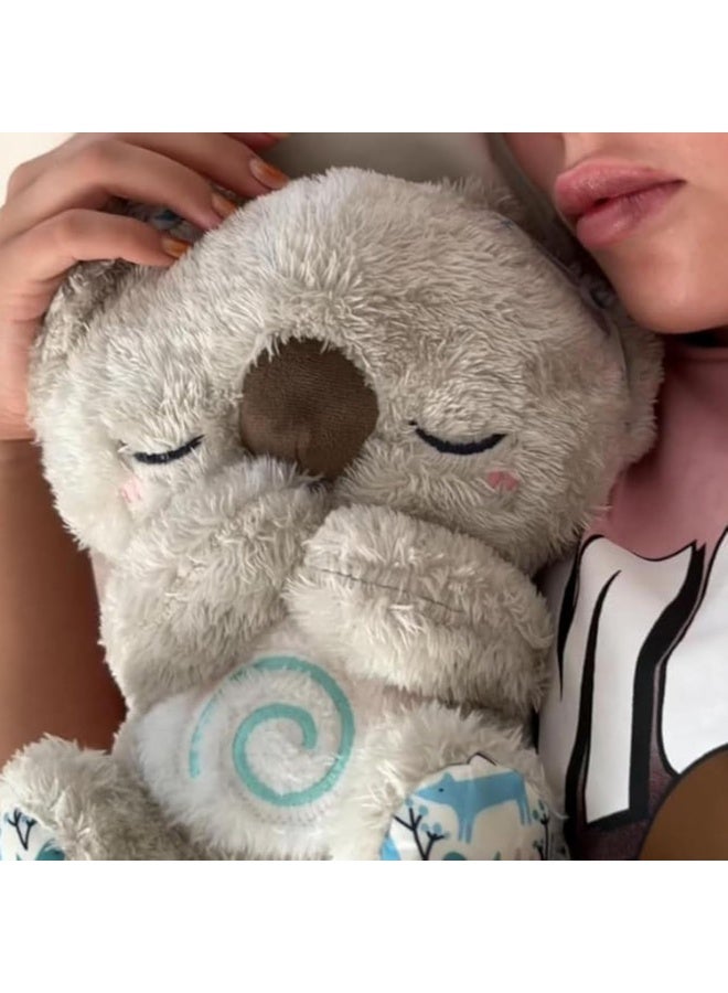 كوفوز دمية كوالا محشوة للتنفس، دب كوالا مهدئ، دب كوالا مهدئ للتخفيف من القلق، دب كوالا محشو لتخفيف التوتر مع إيقاع موسيقى وإضاءة وإيقاع تنفس حسي - Image 4