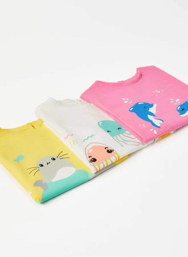 زيبي T-Shirt for Baby Girls 'Whales', Yellow