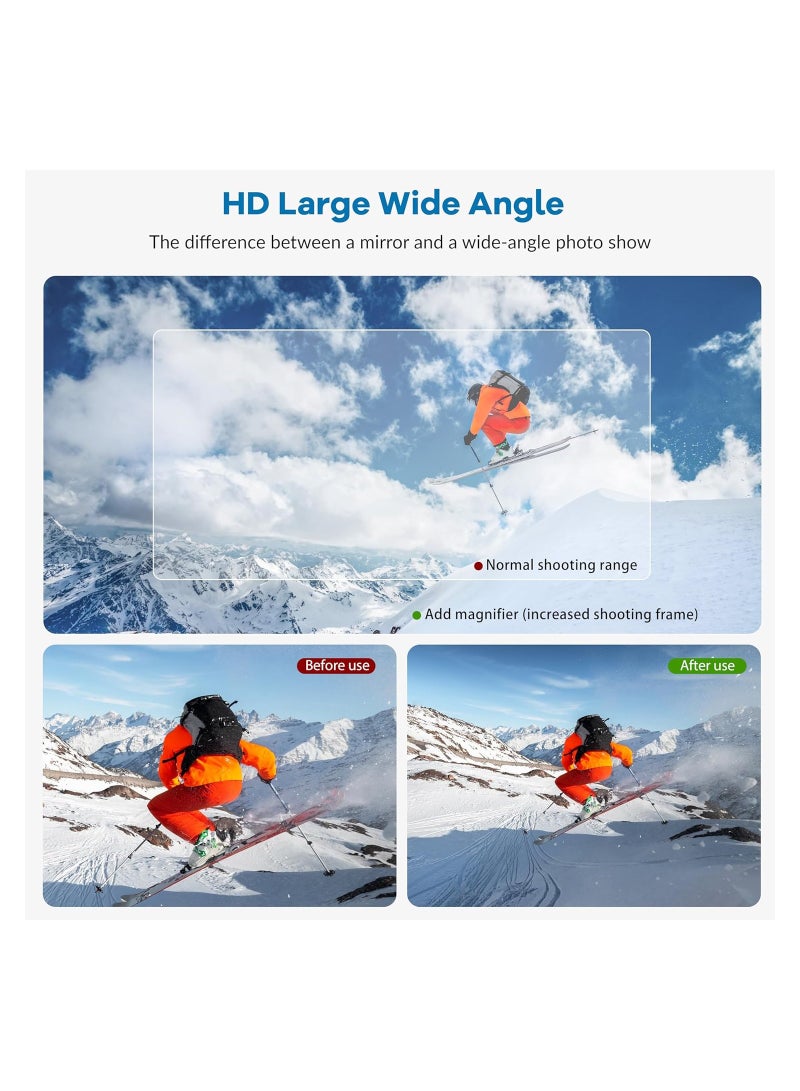 SYOSI فلتر OSMO Pocket 3، عدسة زاوية واسعة متعددة الطبقات تناسب Dji Pocket 3 ملحقات حماية عدسات الكاميرا، زجاج تصحيح بصري عالي الدقة، لا يؤثر على التأثير البصري (إصدار الألومنيوم المغناطيسي) - Image 5