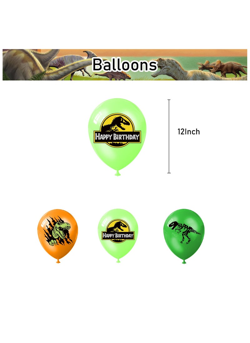 Birthday Party Balloon Decoration Dinosaur，Happy Birthday Banner,Cake Topper,Baby Shower Birthday Bachelorette Party Backdrop  - Image 5