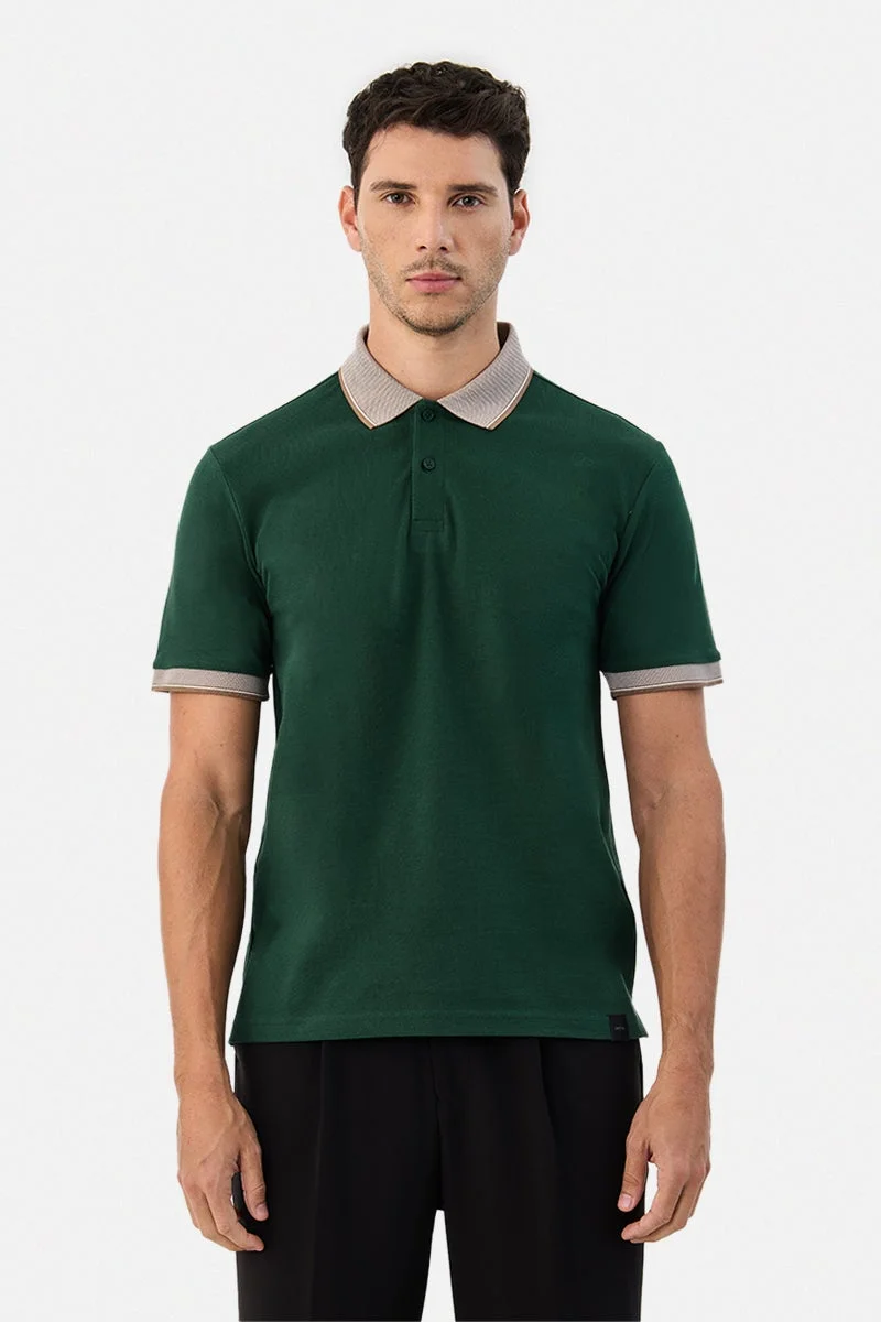 سنيتش 100% Cotton Knitted Polo T-Shirt