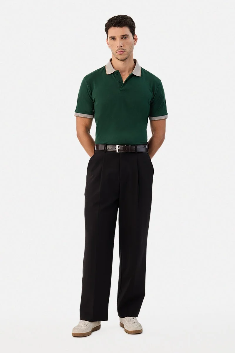 سنيتش 100% Cotton Knitted Polo T-Shirt