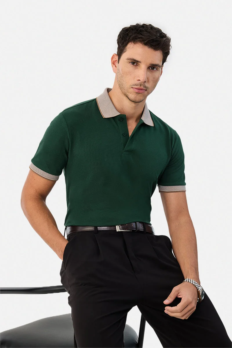 SNITCH 100% Cotton Knitted Polo T-Shirt