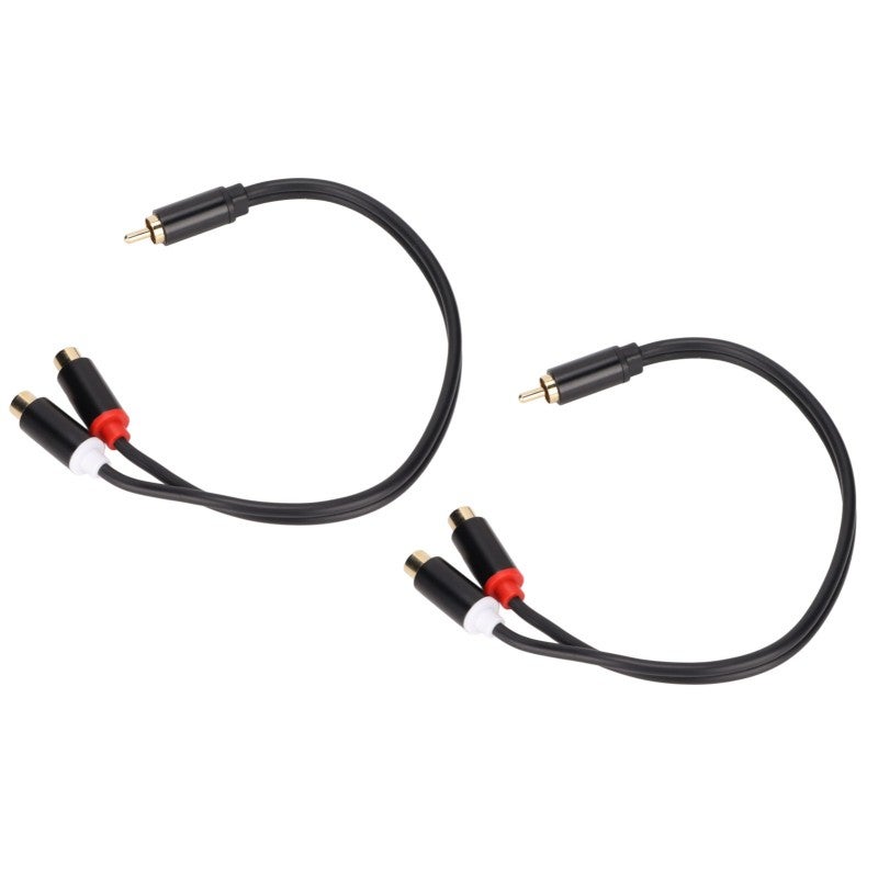 RCA Splitter Cable 1 Male To 2 Female Gold Plated Oxygen Free Copper - Anti Interference Low Loss Stereo Adapter for Home Theater HDTV Car Sound System - Image 5