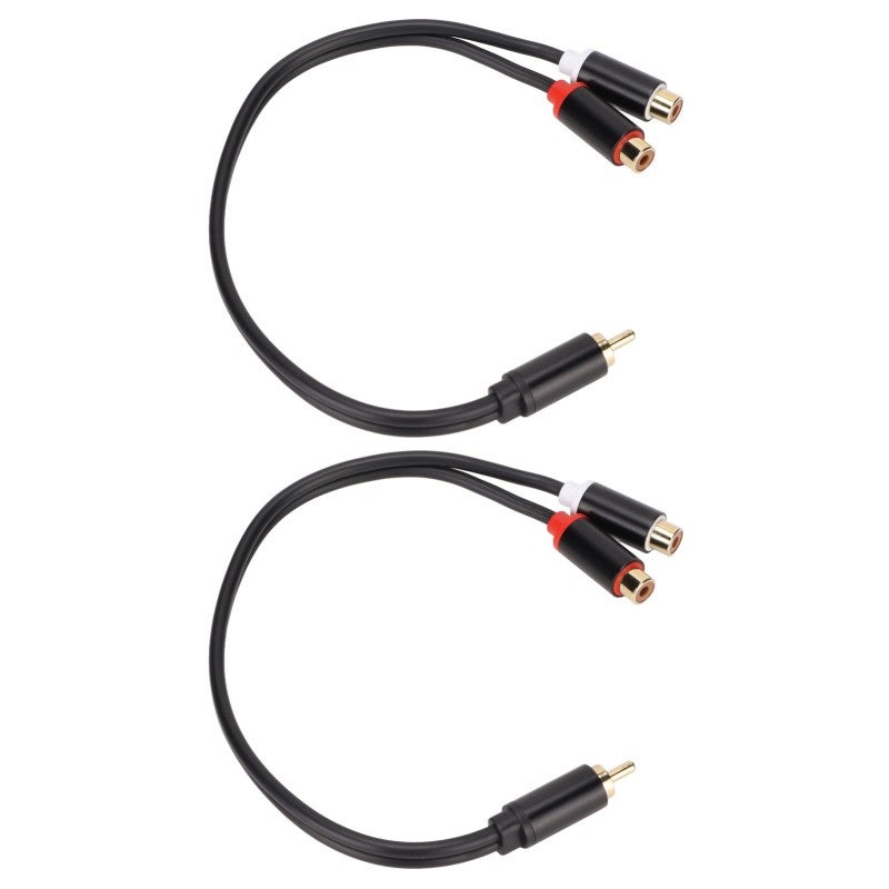 RCA Splitter Cable 1 Male To 2 Female Gold Plated Oxygen Free Copper - Anti Interference Low Loss Stereo Adapter for Home Theater HDTV Car Sound System - Image 4