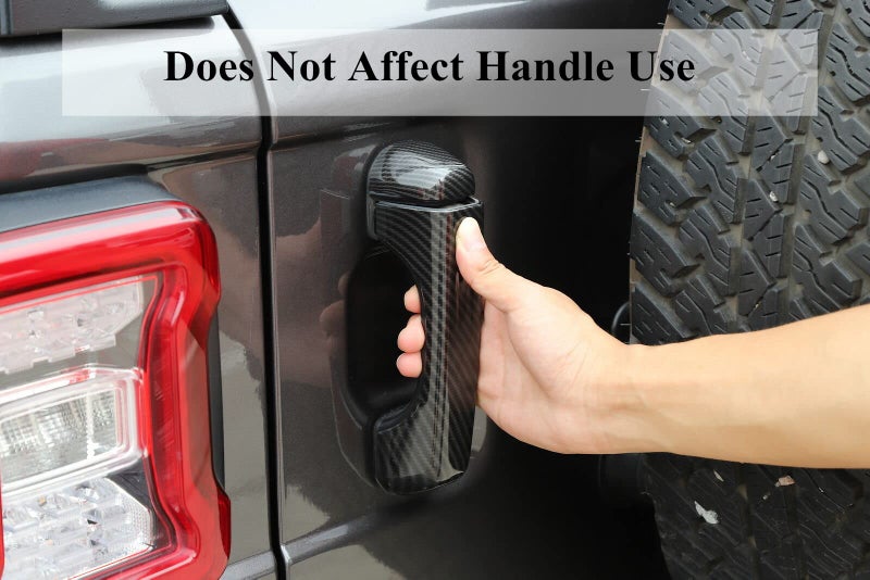 YOCTM 10PCS Door Tailgate Handle Covers Trim Compatible with Jeep Wrangler JL JLU 4XE Gladiator JT 2018-2025 Decoration Exterior Accessories (Carbon Fiber Look) - Image 5