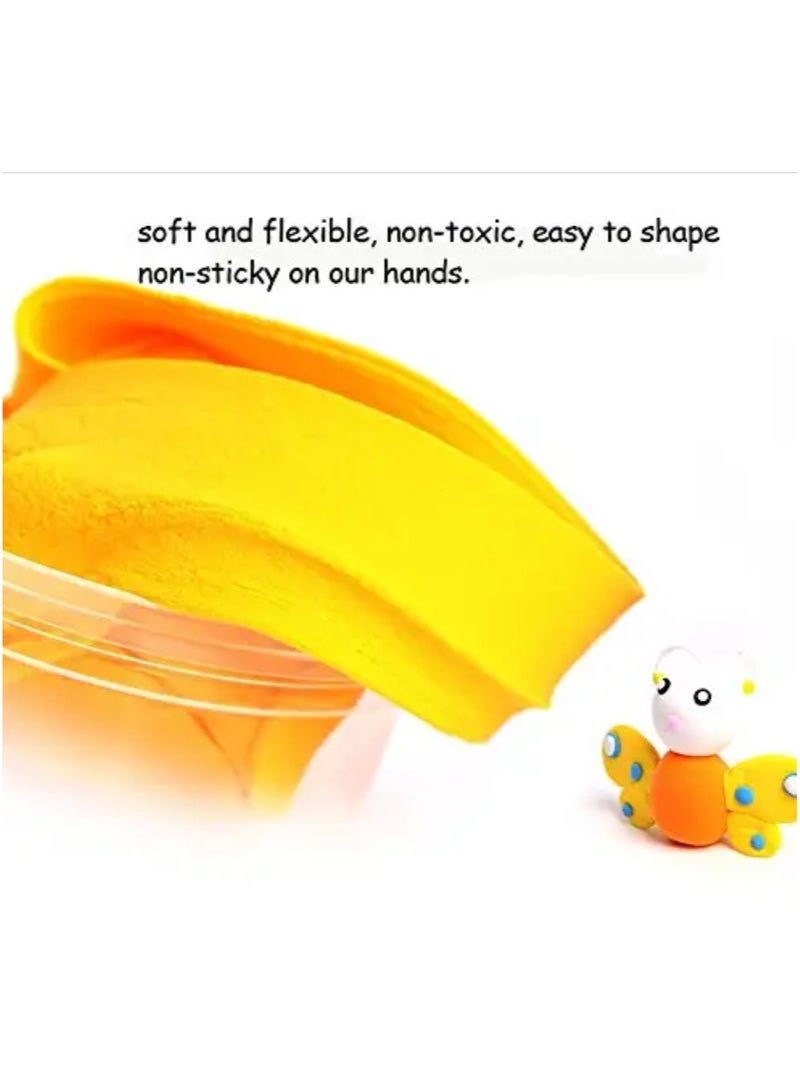 Air Dry Clay 24 Colors Magic Ultra Light Modeling Dough Non-Toxic DIY Creative Art Gift for Kids Girls