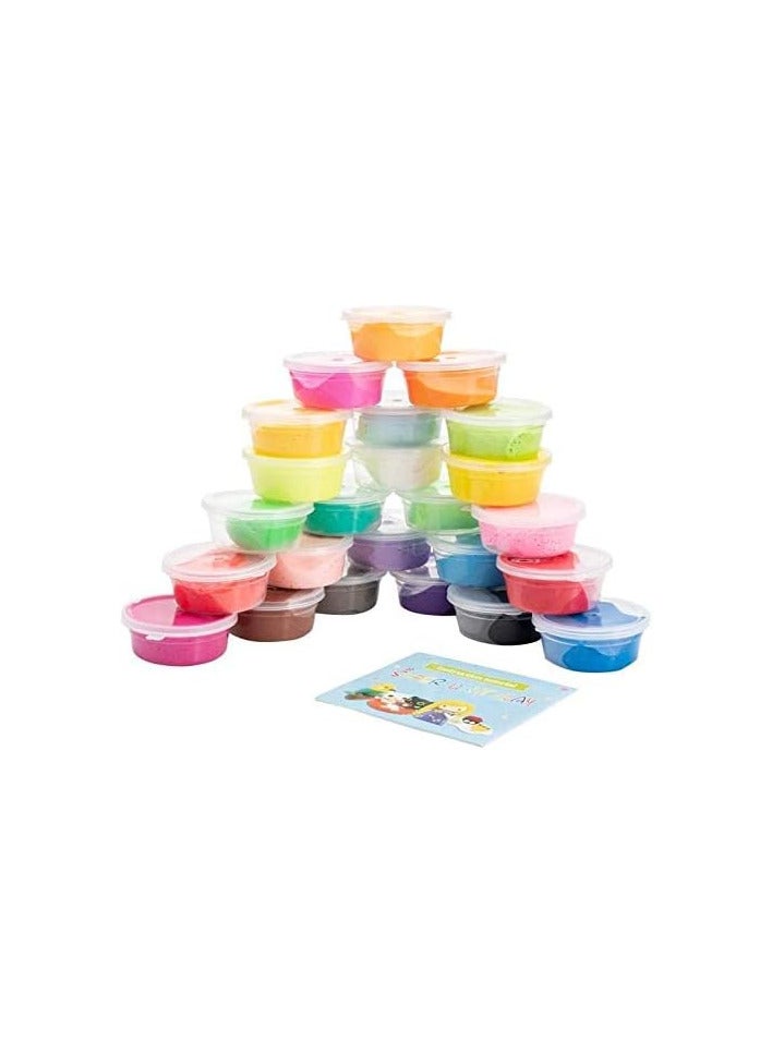 Air Dry Clay 24 Colors Magic Ultra Light Modeling Dough Non-Toxic DIY Creative Art Gift for Kids Girls