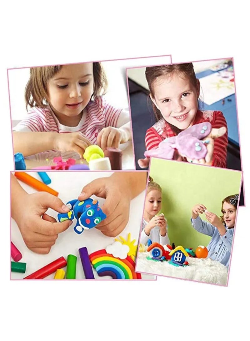 Air Dry Clay 24 Colors Magic Ultra Light Modeling Dough Non-Toxic DIY Creative Art Gift for Kids Girls