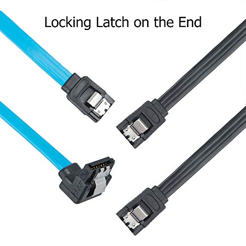 findTop Set of 6, SATA Power Splitter Cord and SATA III Cable 6.0 Gbps, Straight and 90 Degree SATA 3.0 Cable, SATA 15 Pin Male to 2xSATA 15 Pin Power Splitter Cable - Image 5