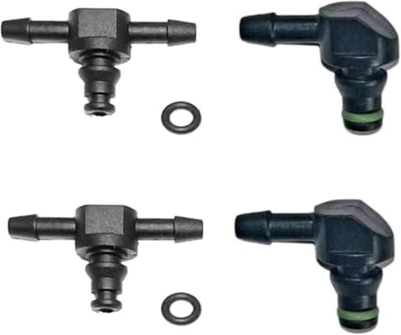 QASULER 4Pcs Fuel Injector Leak Off Pipe Connectors - Image 1
