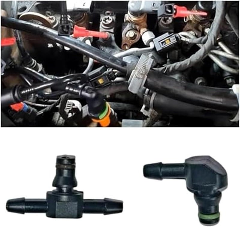 QASULER 4Pcs Fuel Injector Leak Off Pipe Connectors - Image 2