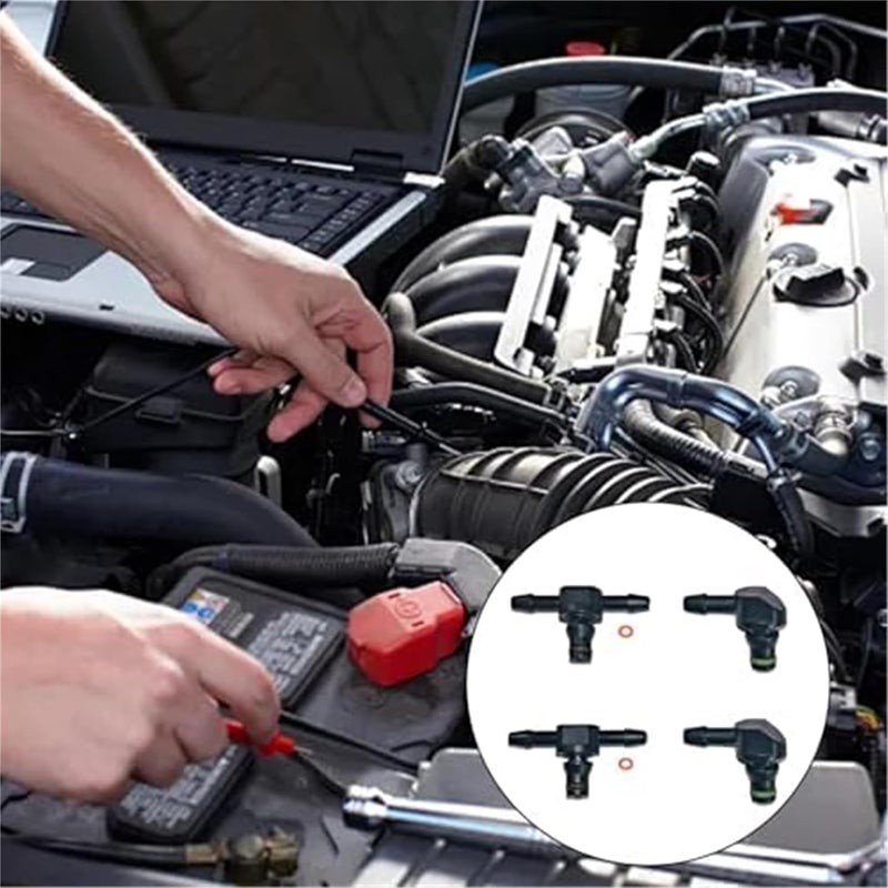 QASULER 4Pcs Fuel Injector Leak Off Pipe Connectors - Image 5