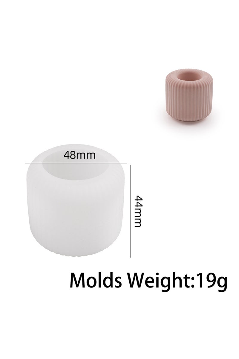 قالب سيليكون كلاسيكي مخطط لحامل الشموع، يمكنك صنعه بنفسك، قالب جبس، حامل شموع صغير، خرسانة