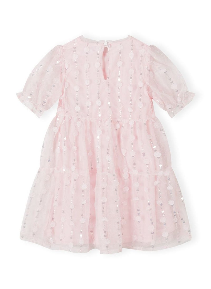 MINOTI Sequined Tulle Tiered Dress - Image 2