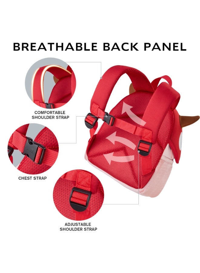 Nohoo حقيبة مدرسية/نشاط للأطفال من نوهوا 3D أنجل كيوت 10" - أحمر - Image 3