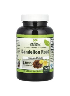 Herbal Secrets Herbal Secrets, Dandelion Root, 520 mg, 120 Veggie Capsules  - Image 1