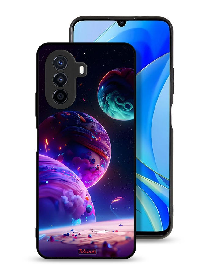Tolwak Huawei nova Y70 Protective Case Cover Planet Pattern - Image 1