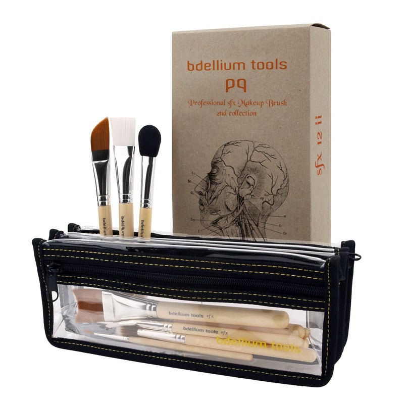 Bdellium Tools Professional Makeup Special Effects SFX Series 12 pc. Brush Set with Double Pouch (2nd Collection) - Image 5