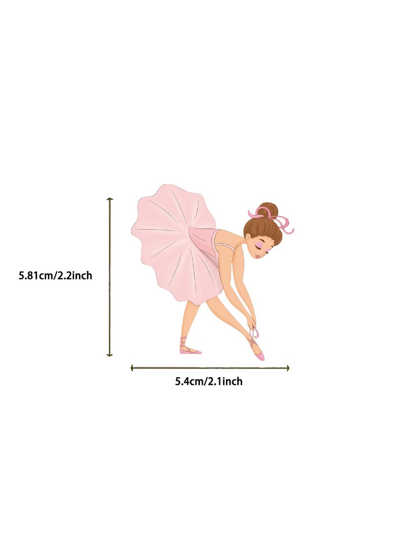 Generic - Pink Ballet Dance Aesthetic Stickers for Girls Cute Bow Ballet Dress Decals 50PCS Waterproof Vinyl Stickers for Water Bottles Laptop Scrapbook Ballerina Gifts Party Supplies - Image 1