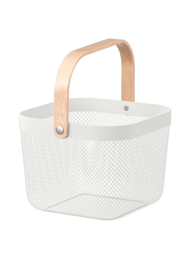 Zaboon Basket, white, 25x26x18 cm - Image 1