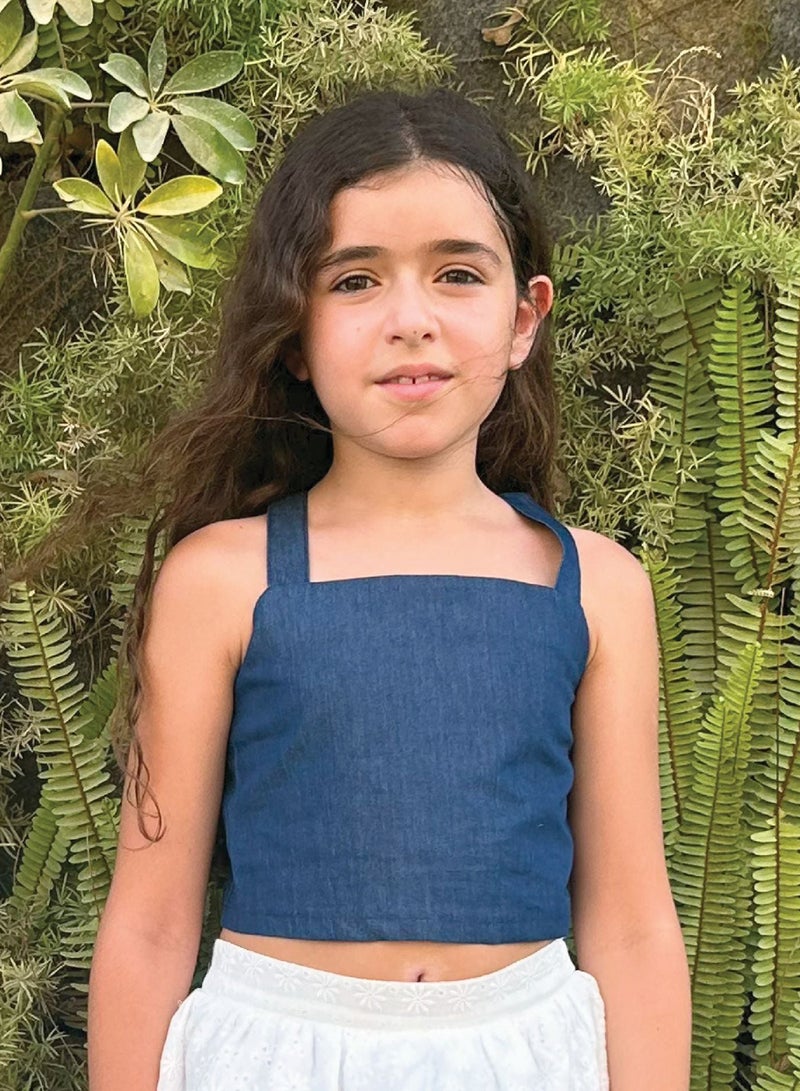 Crop top in denim