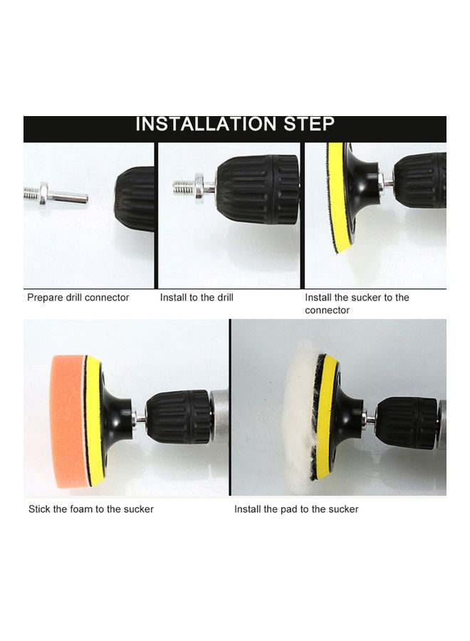 NIBEMINENT 7-Piece Car Foam Polishing Kit Drill Sponge Pads for Buffing Sanding Waxing - Image 4