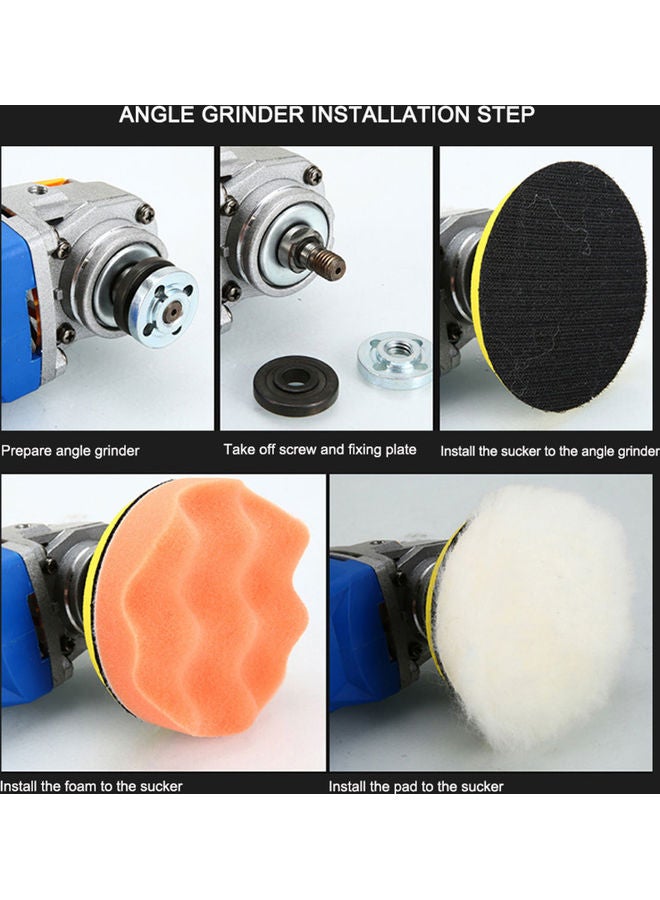 NIBEMINENT 7-Piece Car Foam Polishing Kit Drill Sponge Pads for Buffing Sanding Waxing - Image 2