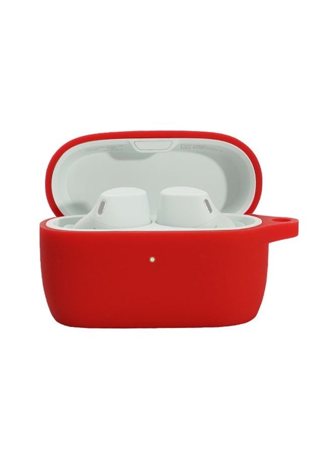 Generic Case Cover Solid Color Silicone Earphone Protective Case For Jabra Elite 4 Red 