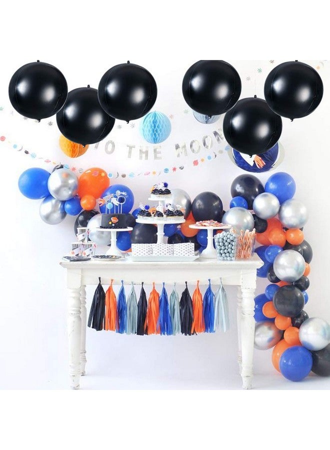 MOWO 4D Black Foil Balloon 10 Inch Mylar Helium Balloon For Birthday Wedding Halloween Party Favor Supplies Pack Of 20 - Image 3