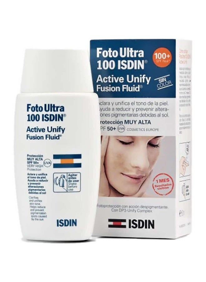 Isdin Fotoultra 100 Active Sunscreen Fluid Color 50 Ml
