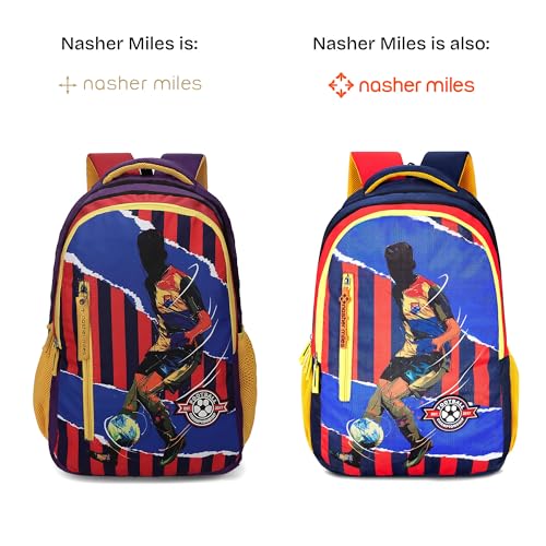 Nasher Miles 45 L Red Backpack with 3 compartment and rain cover|Football Club Casual,College and School - Image 2