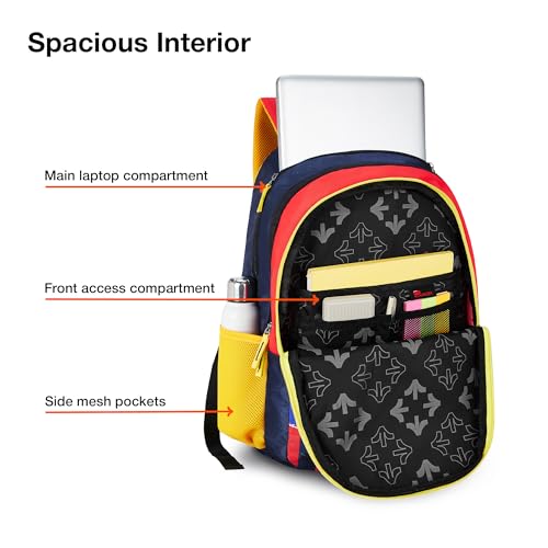 Nasher Miles 45 L Red Backpack with 3 compartment and rain cover|Football Club Casual,College and School - Image 4
