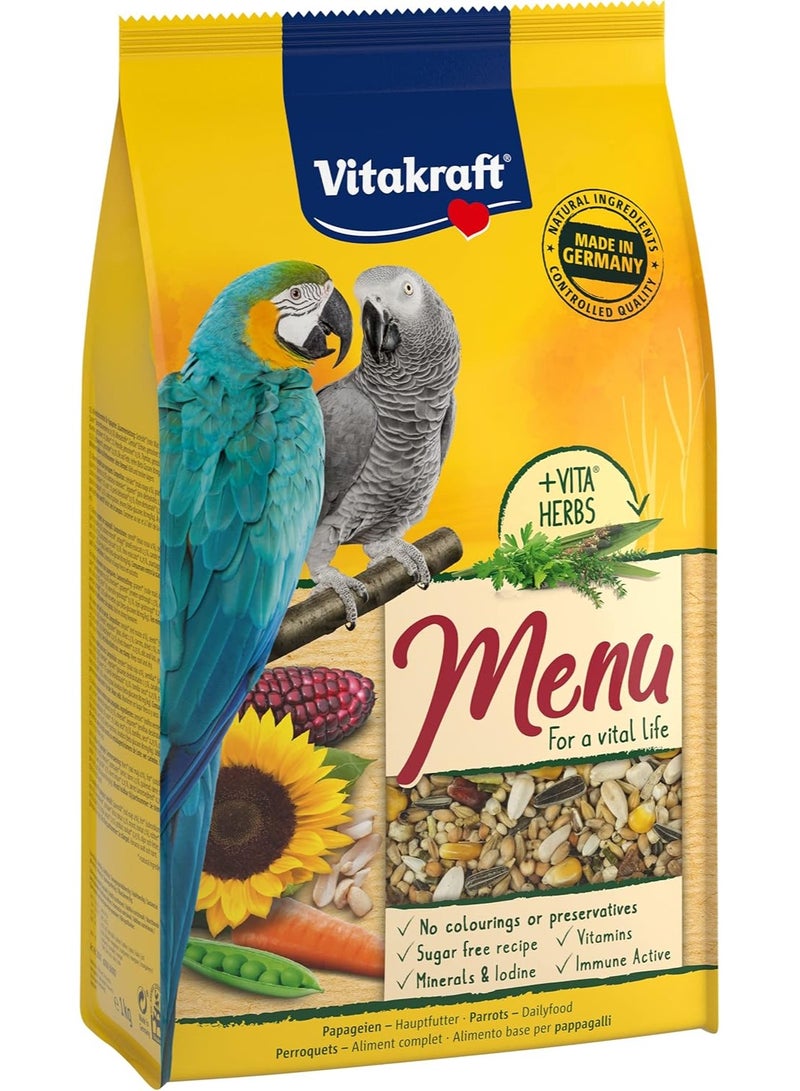 Vitakraft Parrots Birds Food With Vita Herbs - 1KG - Image 1