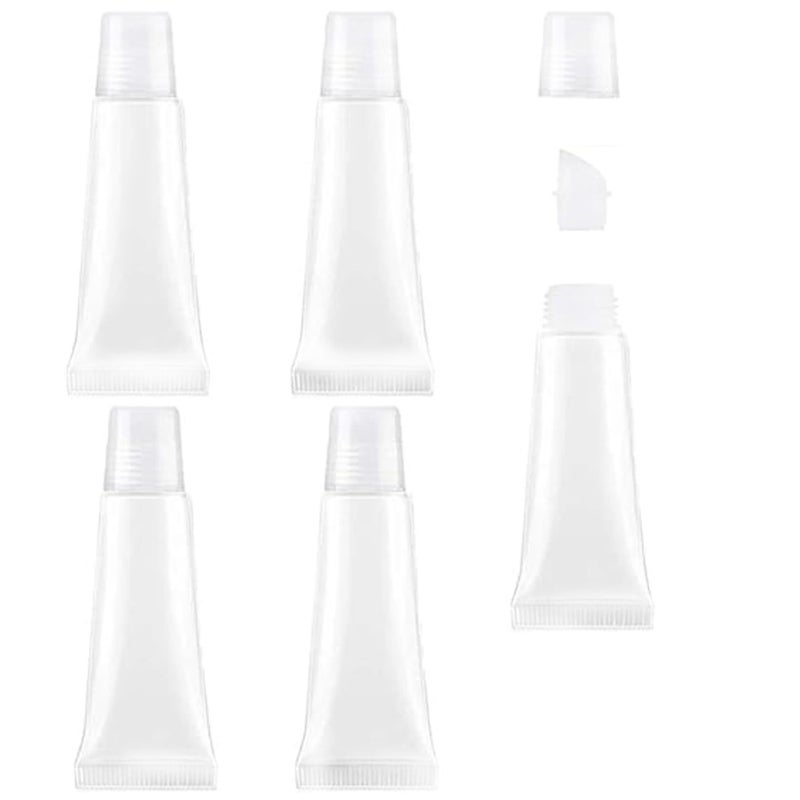 KEAIYYJ- Empty Lip Gloss Tubes Balm Travel Toothpaste Containers Refillable Small Squeeze Bottles 10 ml 5 Pack - Image 1
