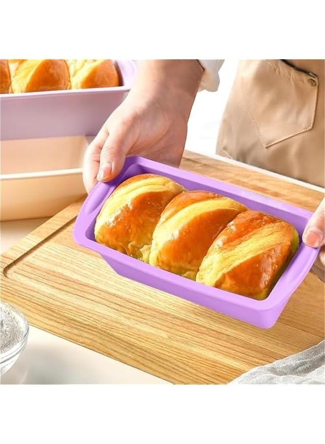 قالب توست - قالب خبز سيليكون | قالب خبز غير لاصق | قالب كعكة توست مستطيل | قوالب سيليكون للخبز | أواني الخبز المريحة | قالب سهل الإزالة لخبز الكعك - Image 2