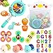 LZZAPJ Baby Bath Toys for Toddlers 13 Kid Bathtub Toy with 36 Foam Bath Letter Number Fishing Games with Fish Net Water Pool Toy with Storage Bag Shower Toy Gift for Boy Girl Infant 1 2 3 4 5 6 - Image 2