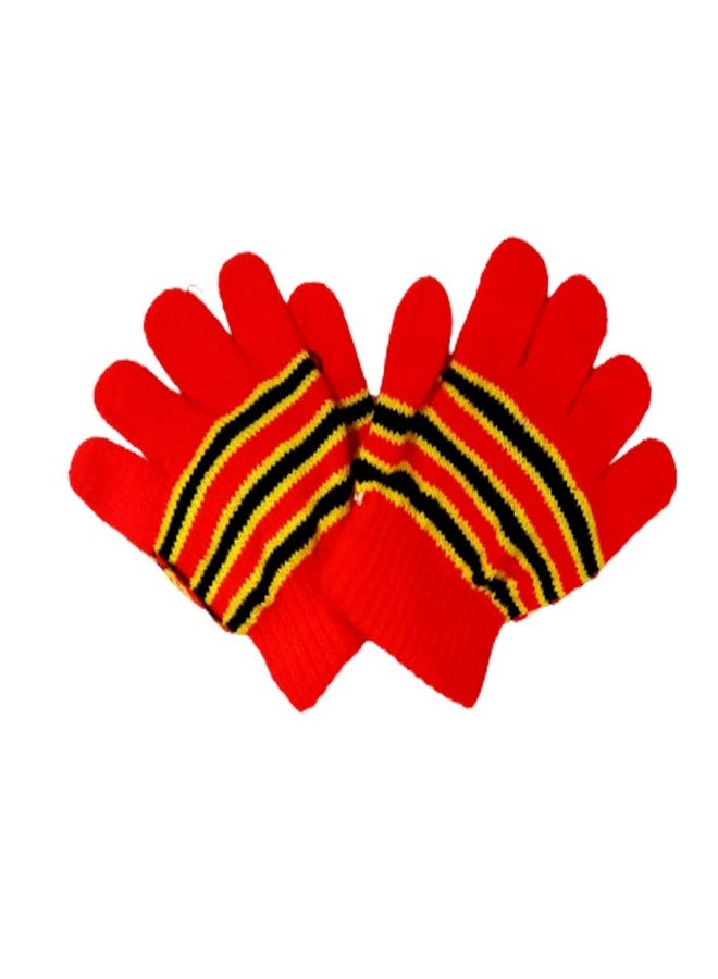 Malvina 1Pair Acrylic Woolen Winter Gloves for Baby Girls & Baby Boys Gloves (Red,1-3 Years Old) - Image 3