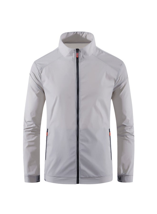 Song Feng Ya Sun Protection Clothing Men's Ice Silk Thin Breathable Casual Loose Collar Sun Protection Clothing Outdoor Fishing Sportswear Top Coat - Image 1