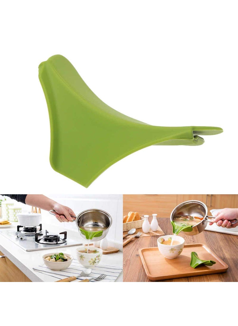VIPREKHO VIPREKHO Kitchen Funnel Silicone Slip On Pour Spout for PotsPansBowlsJars Kitchen Funnel Tool Pour Spout For Pouring Deflector for Pan Bowls Pour Soup Pack of 1  - Image 2