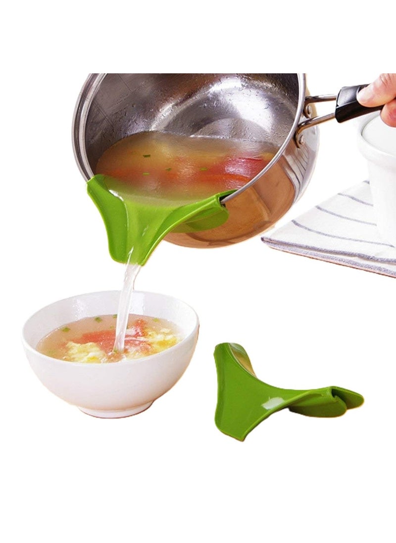 VIPREKHO VIPREKHO Kitchen Funnel Silicone Slip On Pour Spout for PotsPansBowlsJars Kitchen Funnel Tool Pour Spout For Pouring Deflector for Pan Bowls Pour Soup Pack of 1  - Image 1