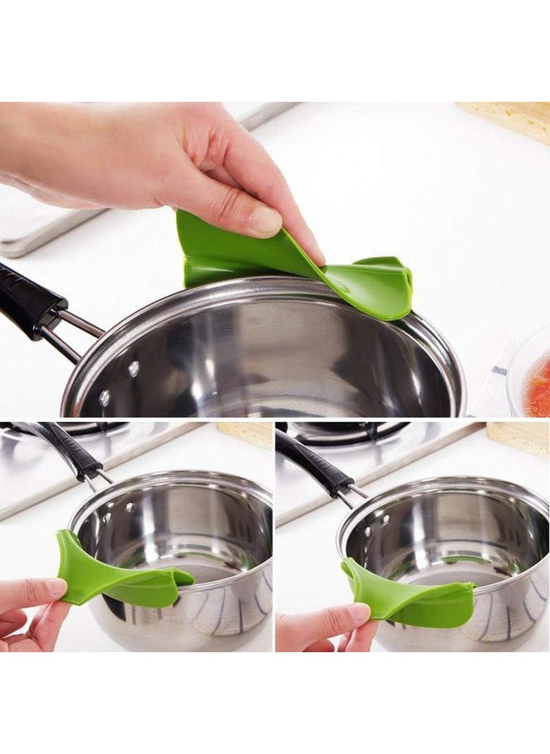 VIPREKHO VIPREKHO Kitchen Funnel Silicone Slip On Pour Spout for PotsPansBowlsJars Kitchen Funnel Tool Pour Spout For Pouring Deflector for Pan Bowls Pour Soup Pack of 1  - Image 5