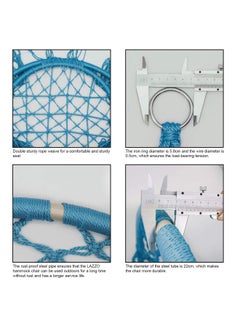 Hammock Chair Macrame Swing -Hanging Cotton Rope Hammock Swing Chair for Indoor and Outdoor Use Handmade Knitted Cotton Rope Hanging Chair for Indoor Outdoor Patio Yard 1-Blue - pzsku/Z5AA2DBFC01F8F0B8834FZ/45/_/1718811829/52dedcee-ba96-44c2-9de6-c04195c04a9d