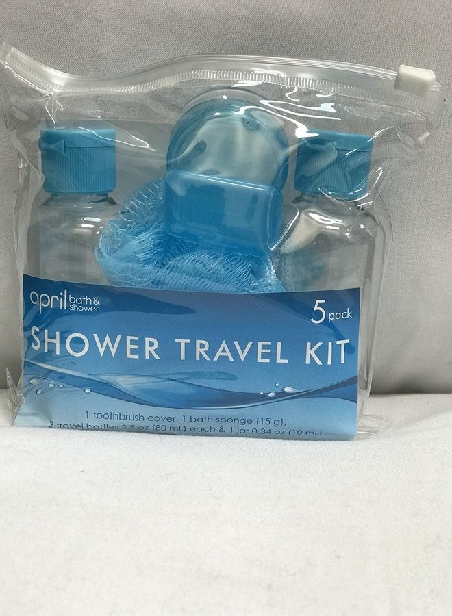 April Bath & Shower April Bath and Shower, Shower Travel Kit 5 pack, Multiple colors - Image 1