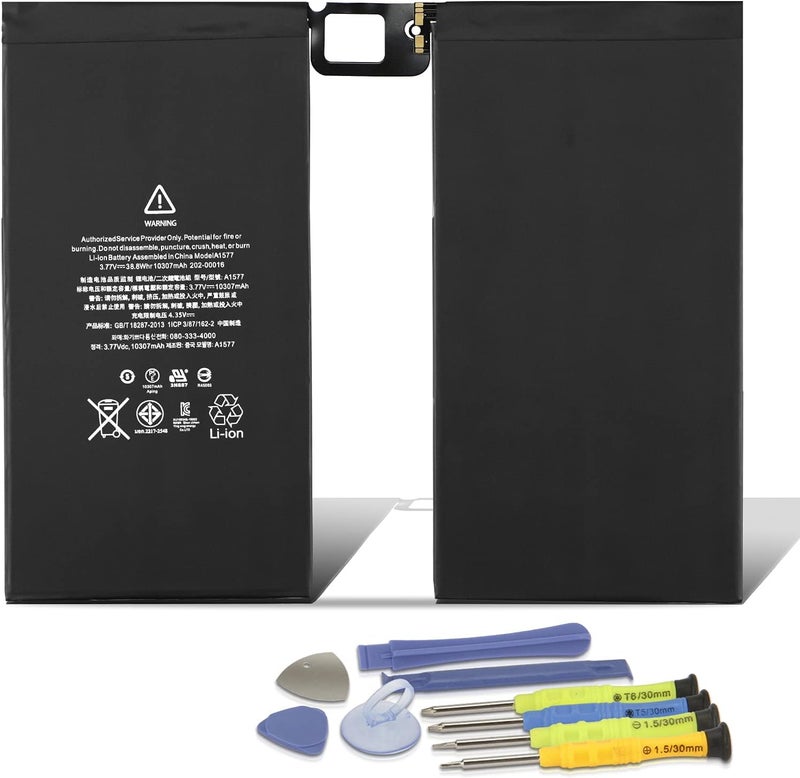 MULS A1577 Tablet Battery for Apple iPad Pro 12.9” 1st Gen Wi-Fi/Cellular A1584 A1652 020-00016 ML0F2LL/A ML0F2B/A ML0F2CL/A ML0F2FD/A ML0F2TY/A ML0G2LL/A ML0G2B/A ML0G2CL/A ML0G2FD/A ML0G2TY/A - Image 1